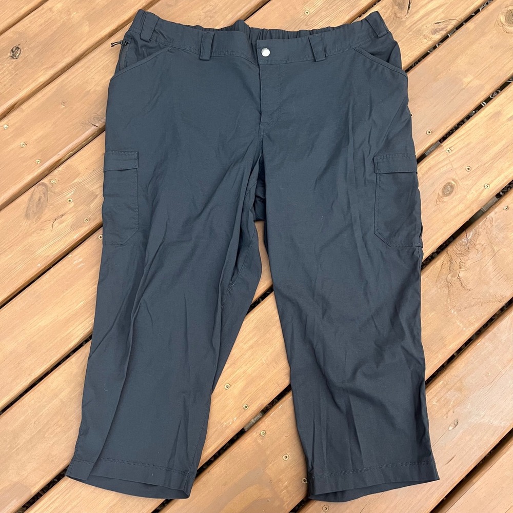 Duluth Trading Pants Dry on the Fly Capri Black Plus Size 20W